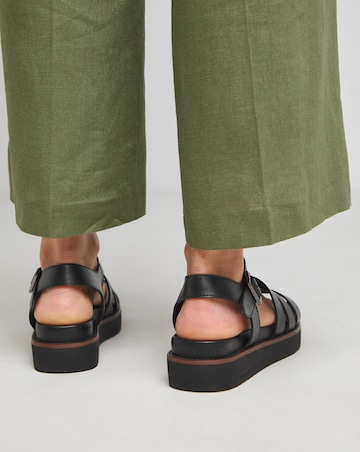 Blanca Leather Fisherman Sandal - Wide Fit (E)