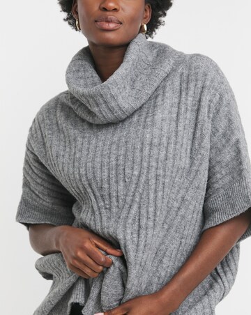 Roll Neck Poncho Tunic