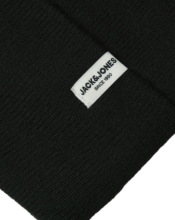 Jack & Jones Cooper Beanie & Glove Set With Gift Box - Black