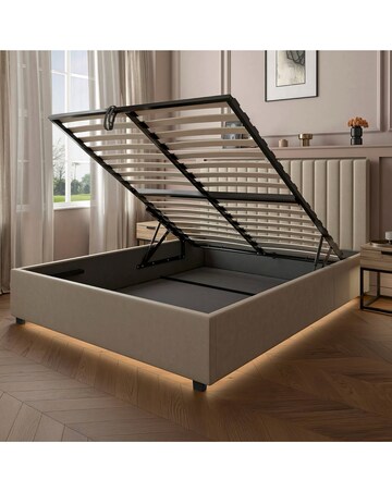 XR Living Maisie Fabric LED Ottoman Bed