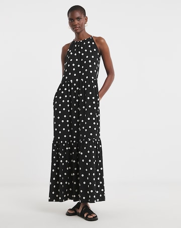 Soft Touch Jersey Halter Neck Maxi Dresss