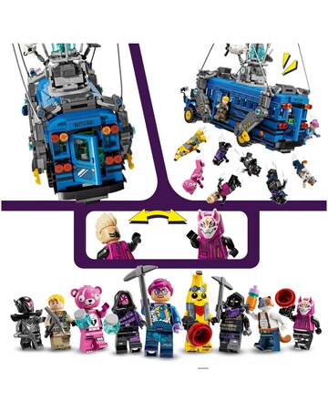 LEGO Fortnite Battle Bus Collectible Video Game Toy with Minifigures 77073