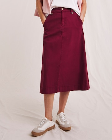 Julipa Stretch Cotton Midi Skirt