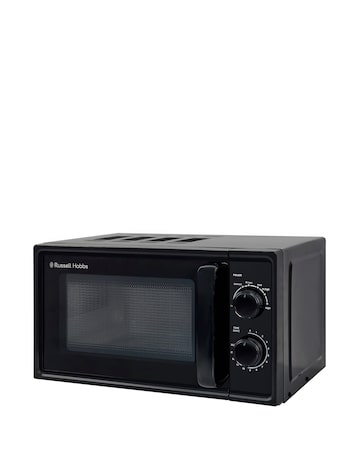Russell Hobbs RHM1725B Textures 17L Black Compact Manual Microwave