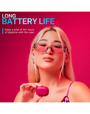 JLAB Go Pop ANC True Wireless Earbuds - Fuchsia
