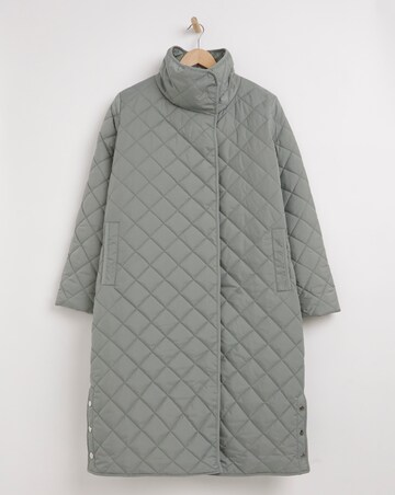 Sage Asymmetric Quilt Coat