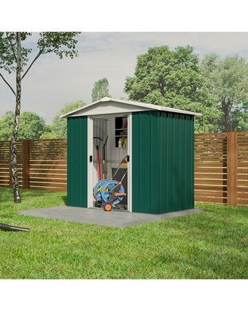 Yardmaster 6x5 Apex Metal Shed - Green