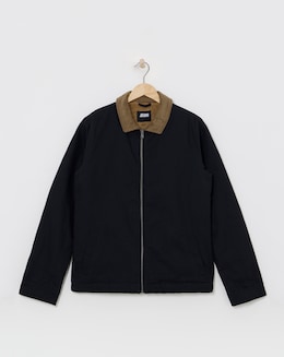 Black Borg Lined Worker Jacket