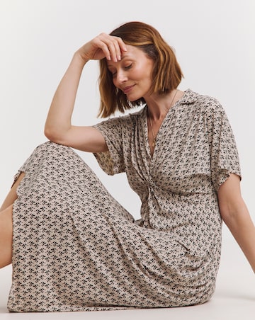 Short Sleeve Twist Front Dress