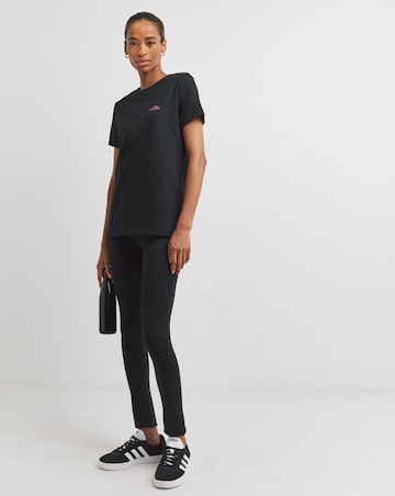 Snowdonia Black Chest Print T-Shirt