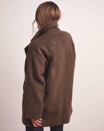 Anthology Mocha Tailored Wool Blend Coat