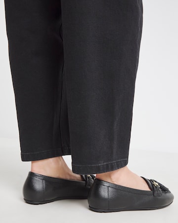 Heavenly Soles Prague Leather Driving Moccasins - Wide Fit (E)