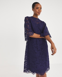 Joanna Hope Navy Lace Swing Dress