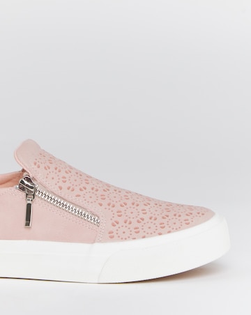 Bramble Zip Detail Slip on Trainer - Extra Wide Fit (EEE)