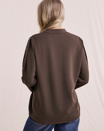 Julipa Button Sleeve Sweatshirt