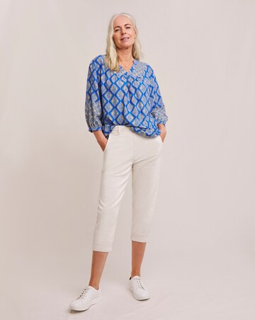 Julipa Mix Print Notch Neck Blouse