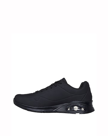 Skechers Lace-Up Athletic Trainers with Air-Cushion Sole - Black