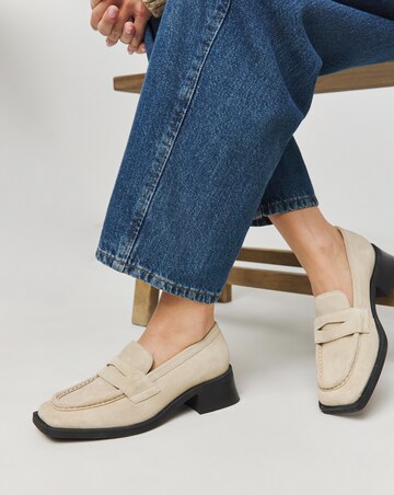 Westerly Low Block Heel Suede Loafers - Extra Wide Fit (EEE)
