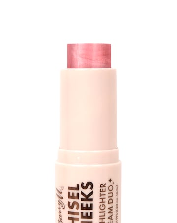 Barry M Chisel Cheeks Double Highlighter Cream Duo - Lilac/ Pink
