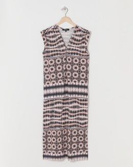 Soft Touch Jersey Midi Dress With Zip Front