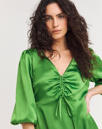 Joanna Hope Ruched Front Midi Dress