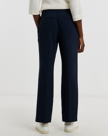 Navy Straight Leg Trousers