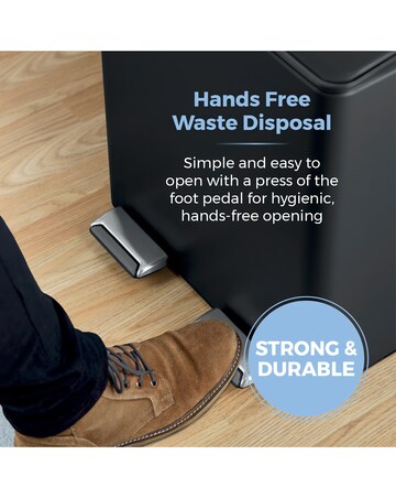 Tower 40L Recycling Pedal Bin Black