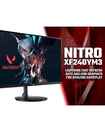 Acer Nitro XFO 23.8in FHD ZeroFrame 180Hz 4ms Gaming Monitor with FreeSync