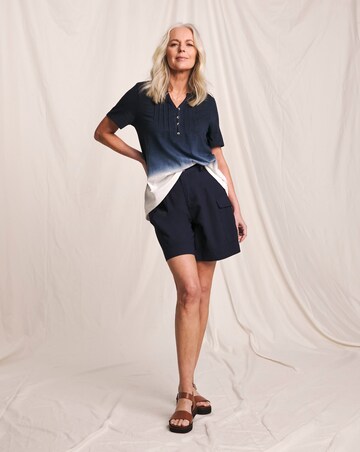 Julipa Pintuck Pure Cotton Ombre T-Shirt
