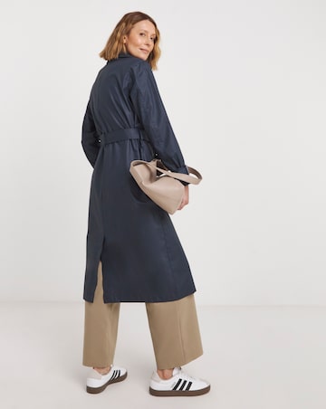 Navy Coated Trench Coat