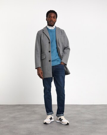 Blue Pigment Dyed Slouch Knitted Jumper