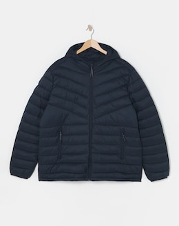 Navy Lightweight Hooded Padded Jacket