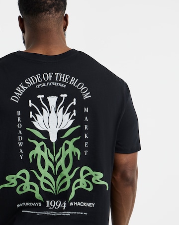 Jack & Jones Dark Side of The Bloom Back Graphic T-Shirt - Black