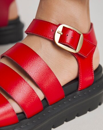 Heavenly Feet Saffron Fisherman Chunky Sandals Ex Wide Fit