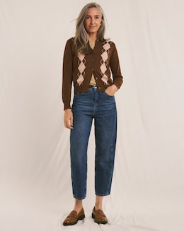 Julipa Argyle Supersoft Cardigan