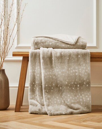 Faux Fur Dotted Animal Throw