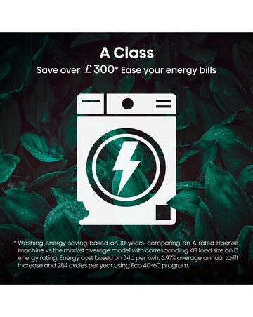 Hisense 3 Series WF3M741BWI Integrated 7kg Washing Machine 1400rpm White