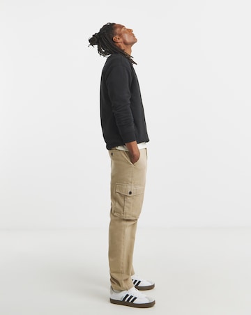 Relaxed Crew Neck Sweatshirt- Black