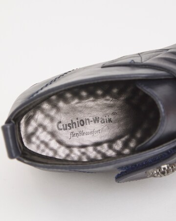 Cushion Walk Touch & Close Ankle Boot with Button Detail Wide E Fit