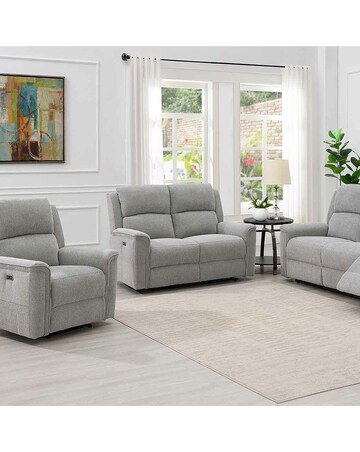 Croston Chenille Power Recliner Two Seater Sofa