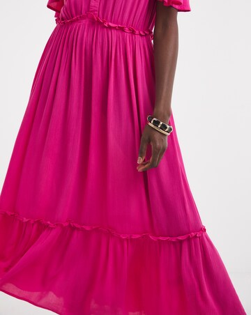 Crinkle Angel Maxi Sleeve Maxi Dress