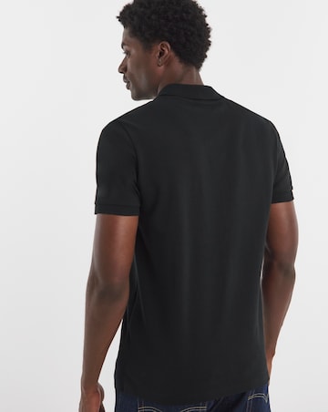 Pure Cotton Pique Polo- Black