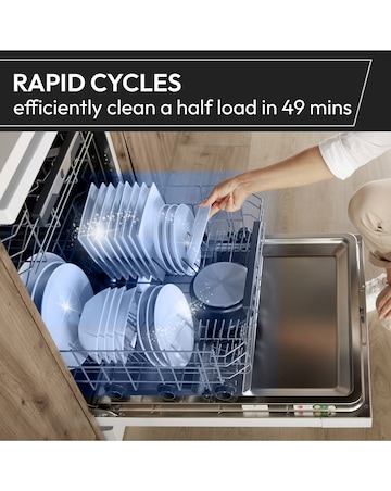 Hoover H-Dish 700 HF 4A4S3PSA-80 14 Place, Full Size WiFi Dishwasher - Graphite