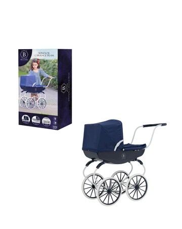 Bella Rosa Windsor Carriage Toy Pram - Navy