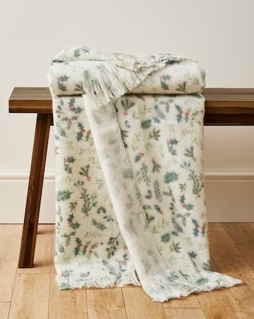 Merry Berries Faux Mohair Throw