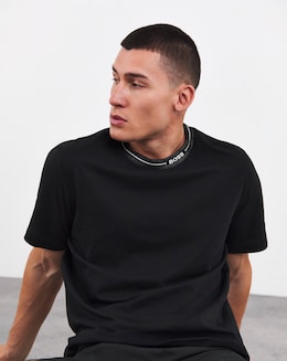 BOSS Logo Neckline Black T-shirt