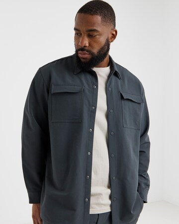 Jack & Jones Point Commute Travel Shirt - Grey
