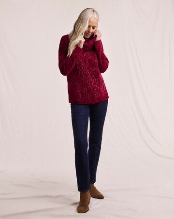 Julipa Cable Cowl Neck Chenile Jumper