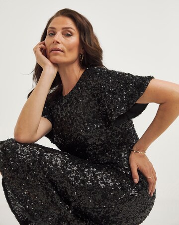 Joanna Hope Sequin Midi Dress
