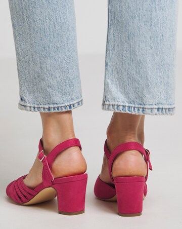 Gloria Strap Detail Low Heel Sandal - Extra Wide Fit (EEE)